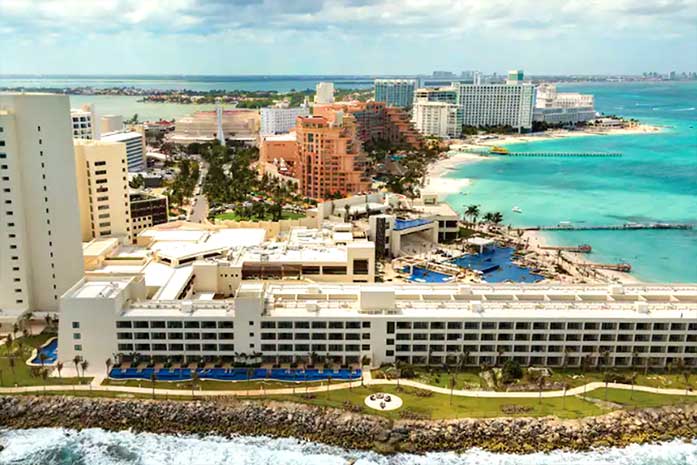 Vista aerea del hotel Hyatt Ziva Cancun