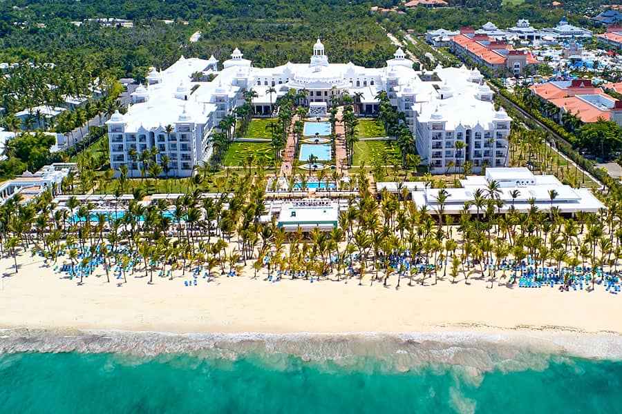 Vista aérea de instalaciones del hotel Riu palace Punta cana